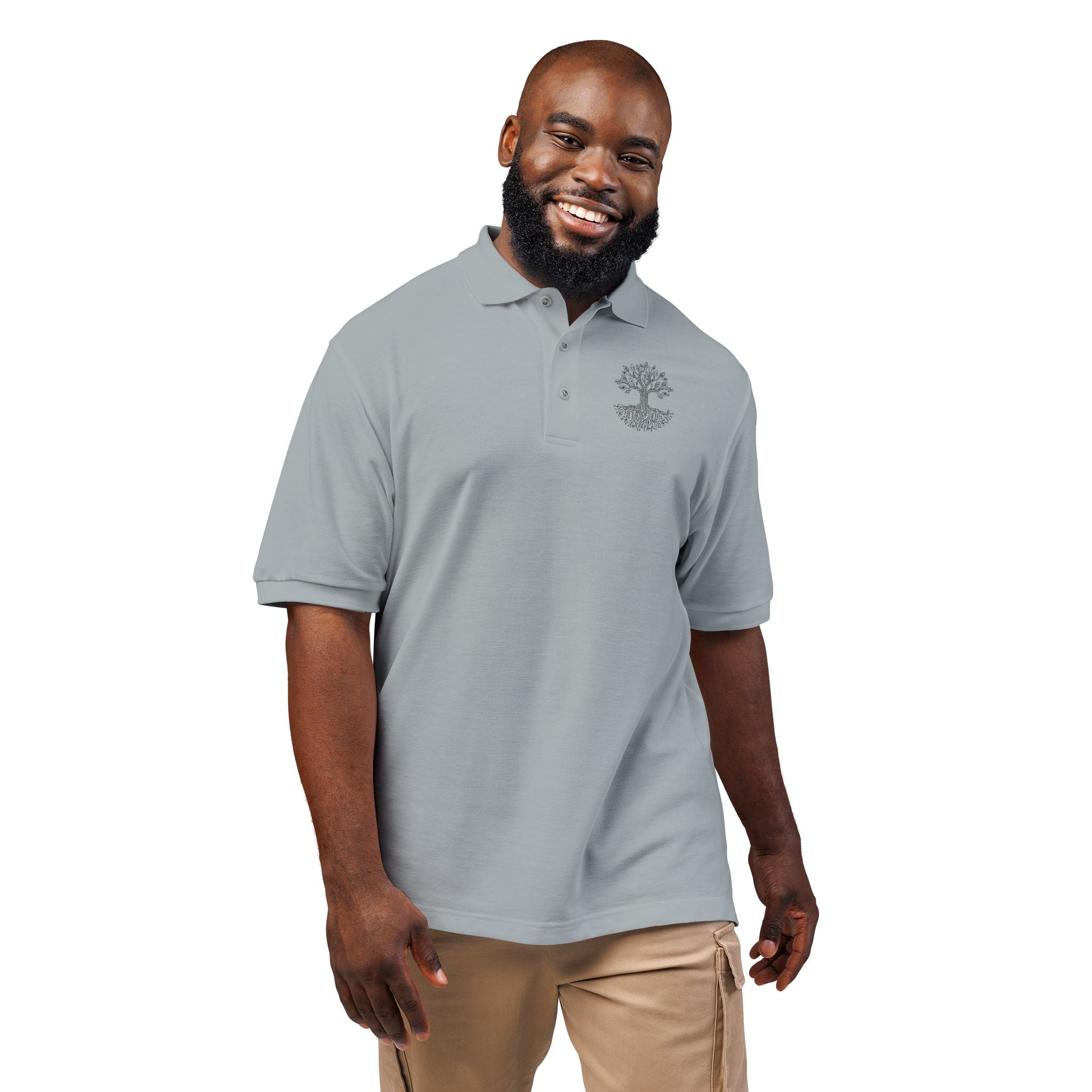 Circuit Tree Embroidered Polo — Tech Engineer Polo Shirt