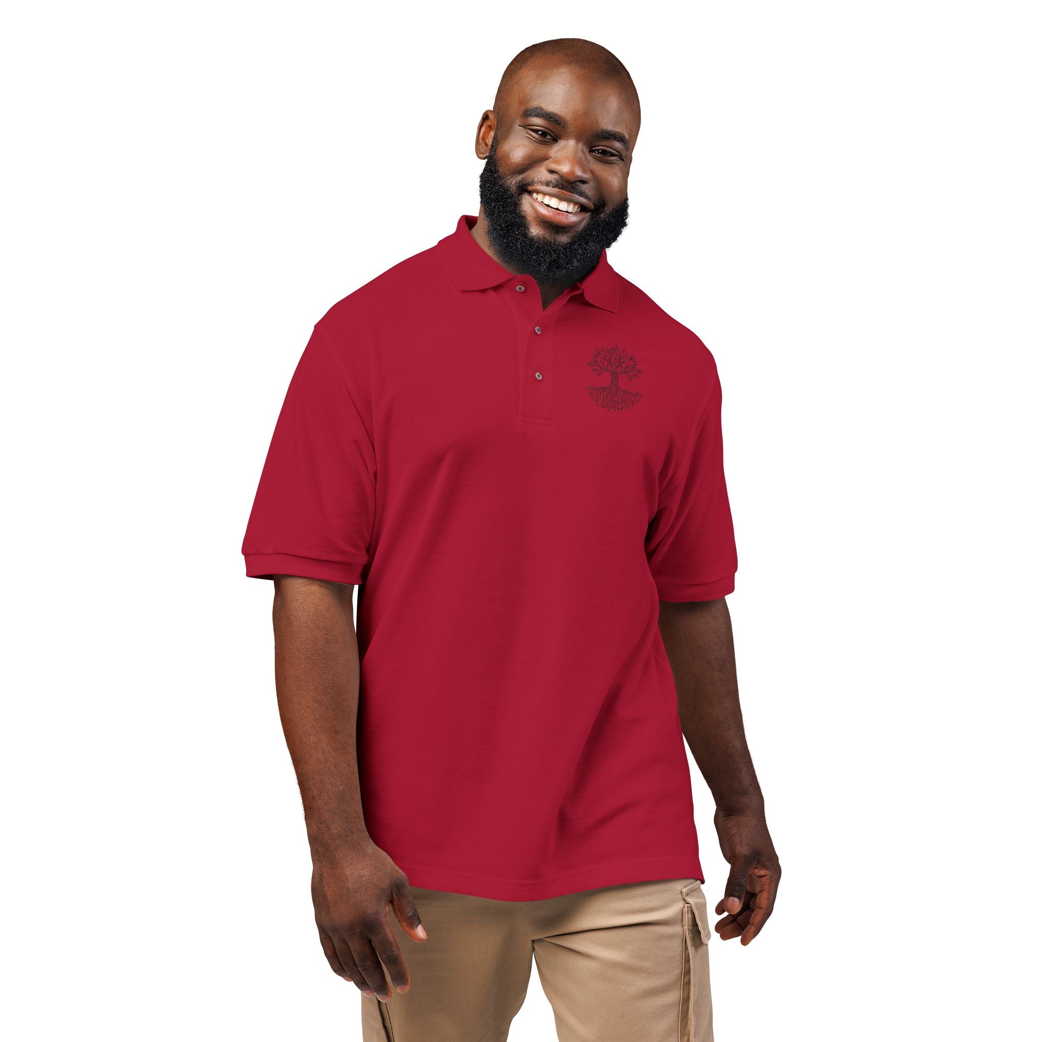 Circuit Tree Embroidered Polo — Tech Engineer Polo Shirt