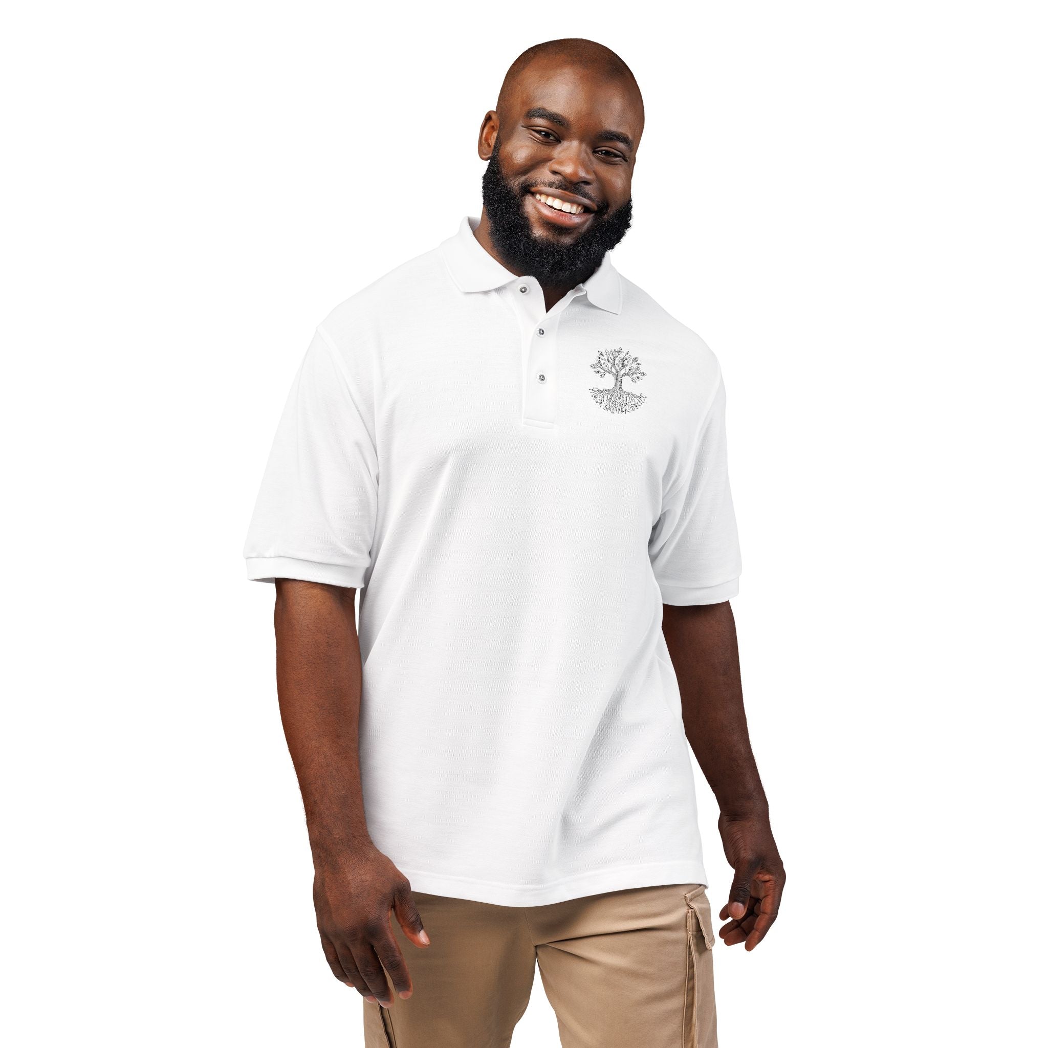 Circuit Tree Embroidered Polo — Tech Engineer Polo Shirt