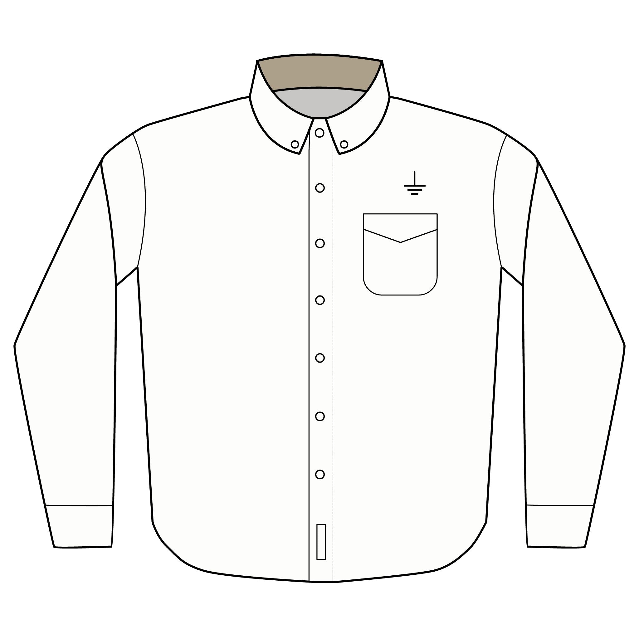 Electronics Ground Symbol Embroidery Long Sleeve Shirt | Electrical Engineering Tee