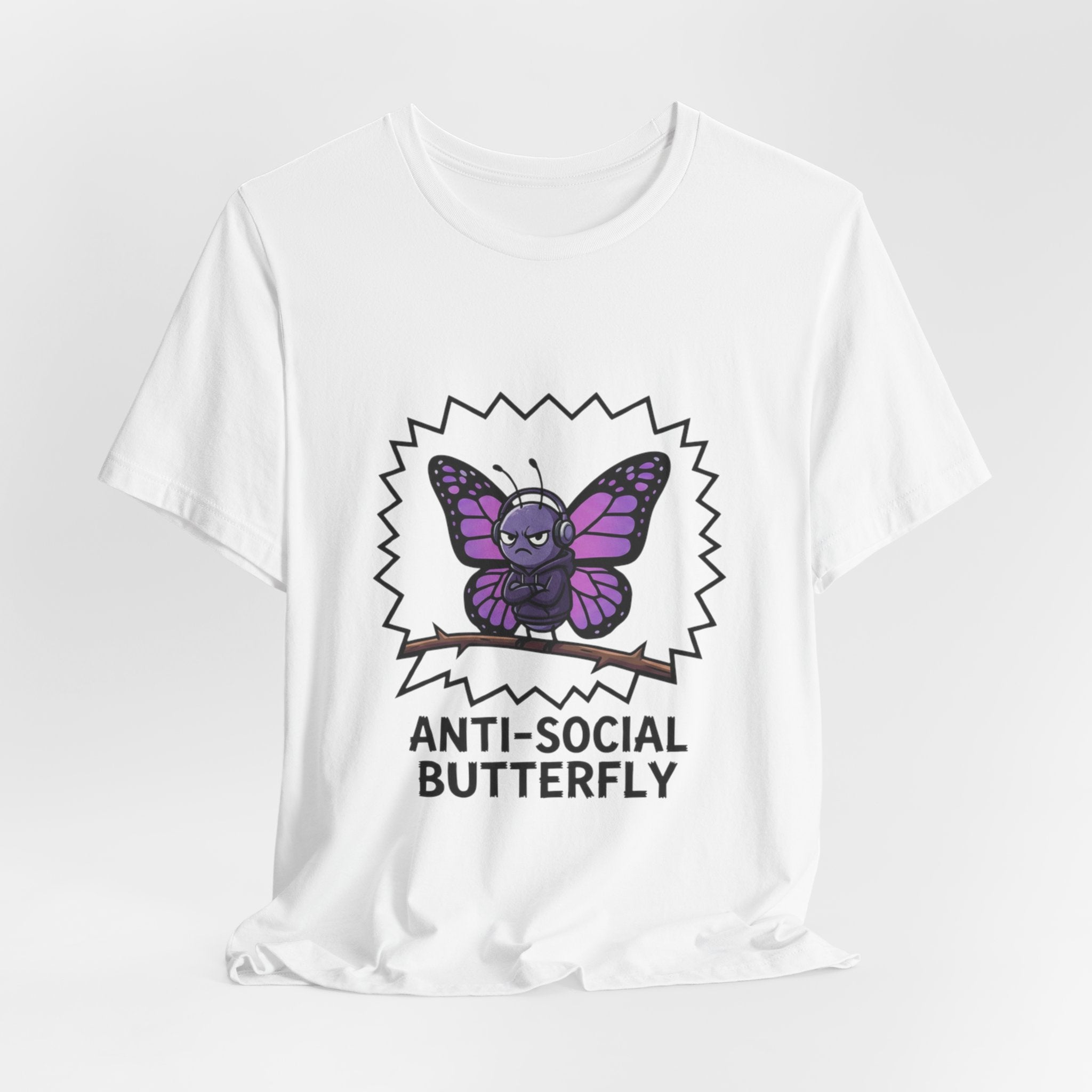 Anti-Social Butterfly T-Shirt | Funny Quote Tee