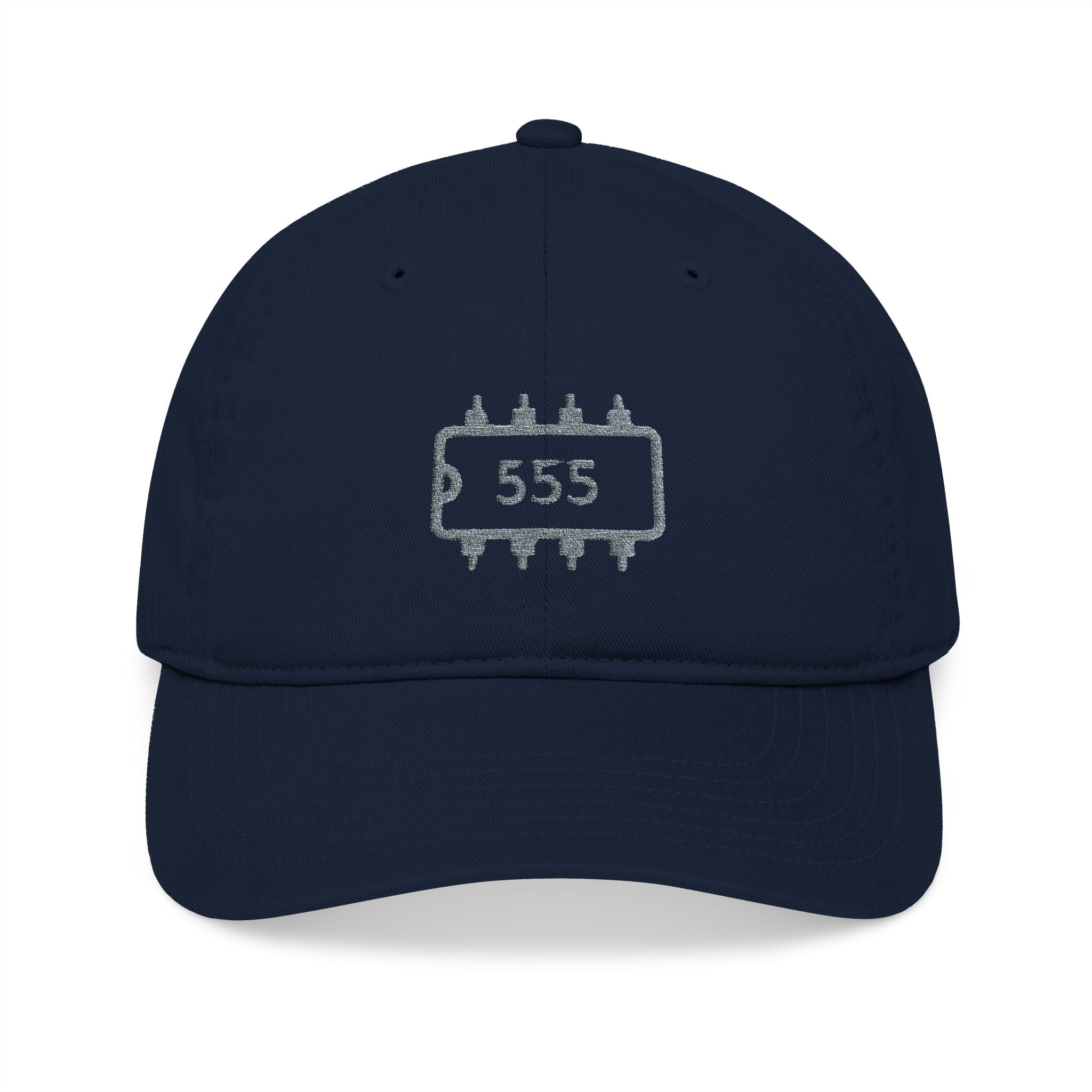 555 Timer IC Outline Cap  Embroidered Electronics Hat
