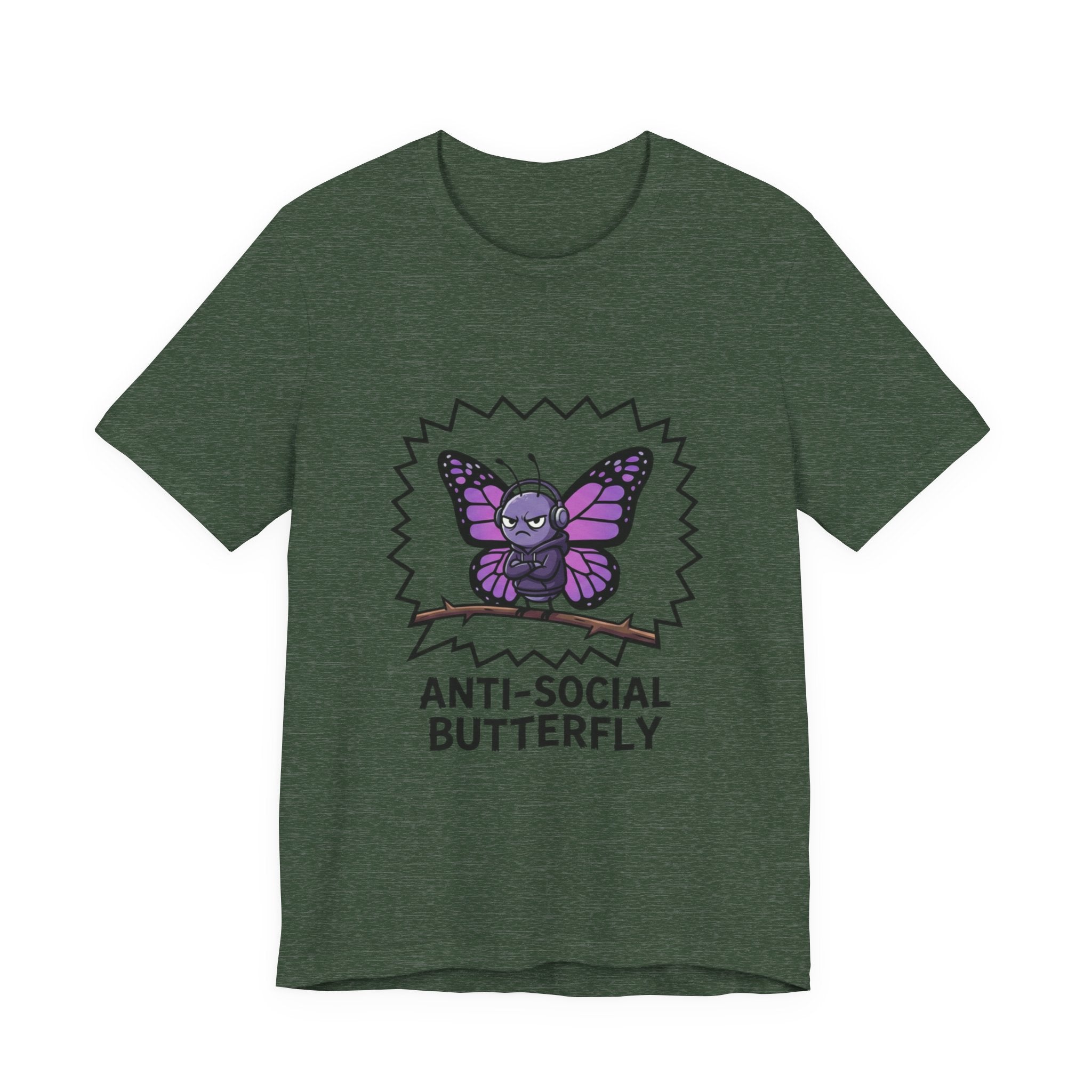Anti-Social Butterfly T-Shirt | Funny Quote Tee