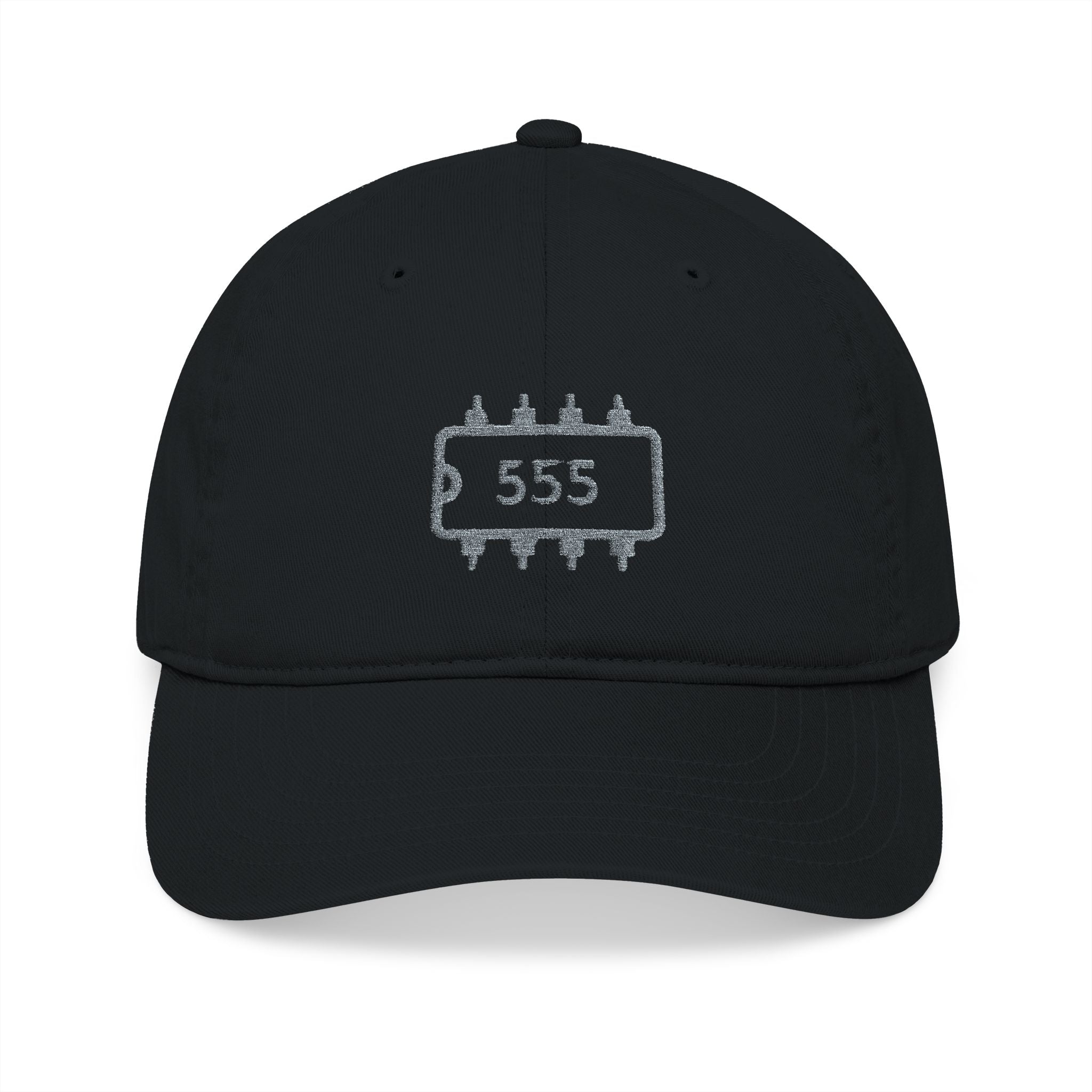 555 Timer IC Outline Cap  Embroidered Electronics Hat