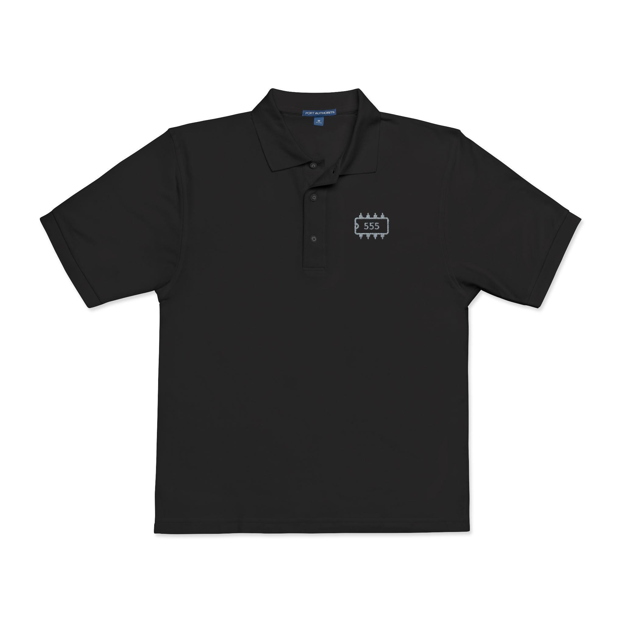555 Timer Chip Retro-Tech Polo Shirt | Electronic Engineer Tribute